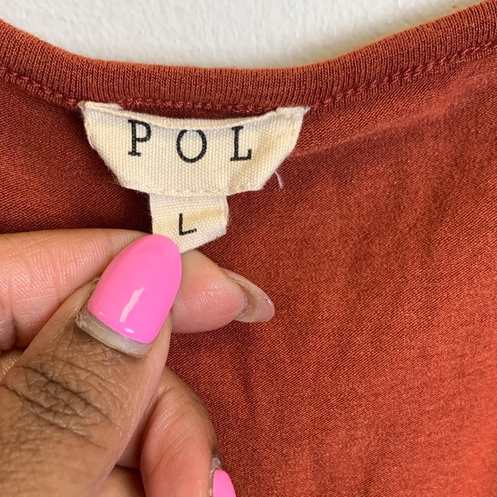 POL Rust Lace Trim Camisole - Picture 2 of 5